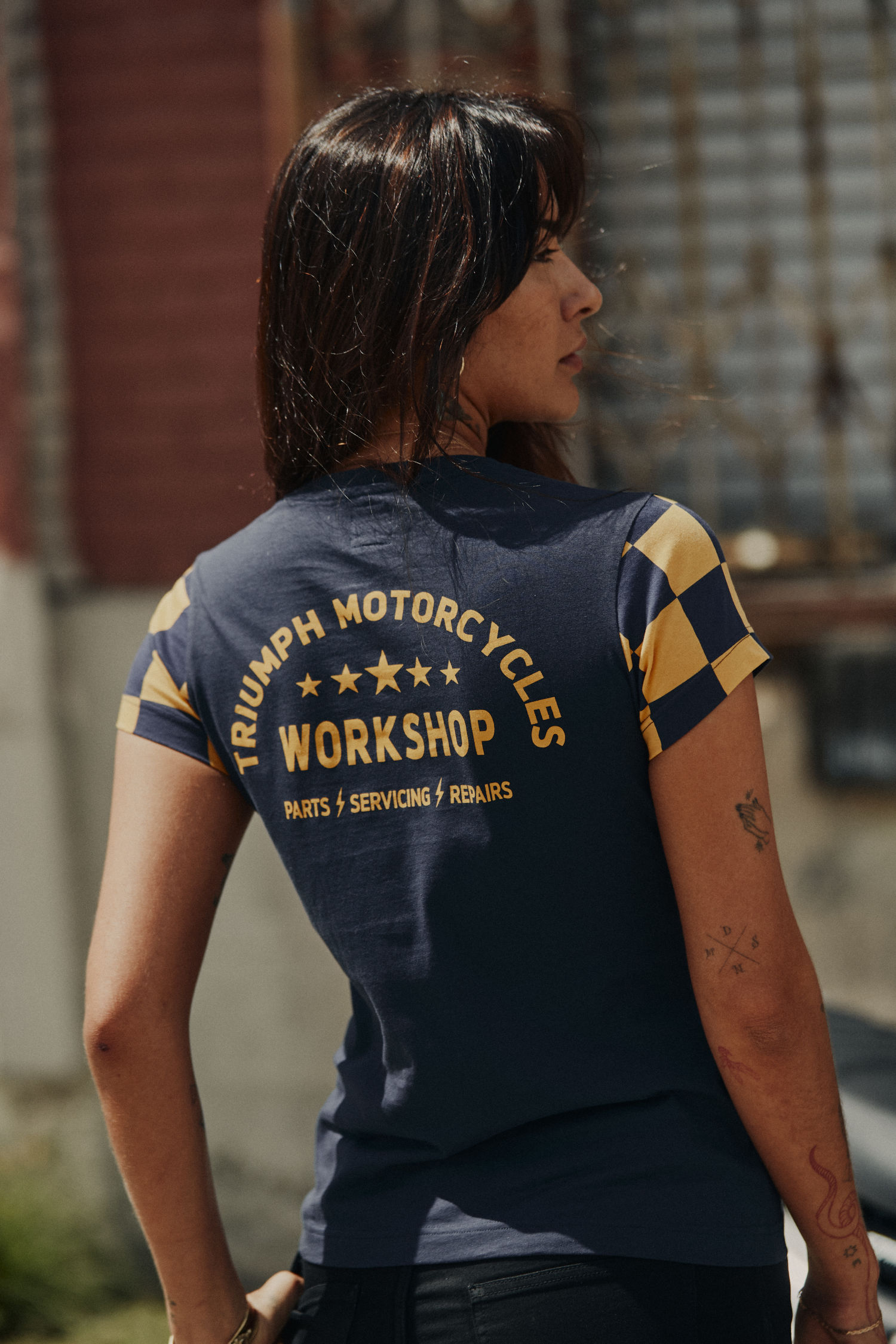 Tee shirt triumph on sale moto homme